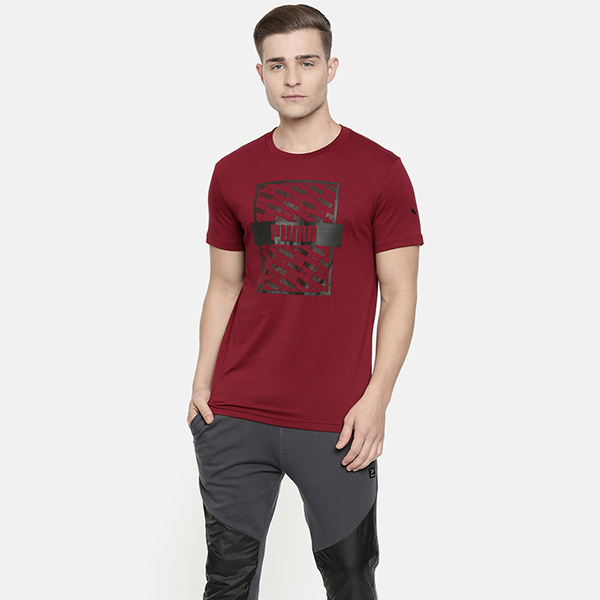 red-printed t-shirt full-view